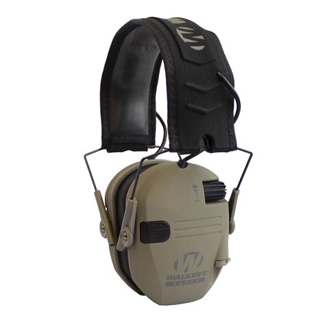 Walkers Razor Slim Folding Protection Electronic Shooting Ear Muffs Dark Earth