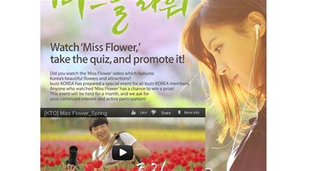 Lets Begin Miss Flower Promotional Video Tourism Korea