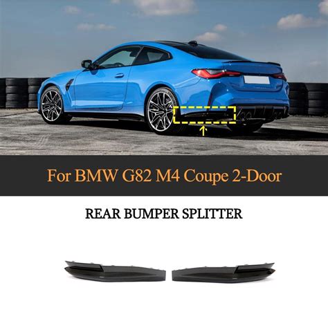 Dry Carbon Fiber Rear Bumper Aprons For BMW 3 Series G82 M4 Competition