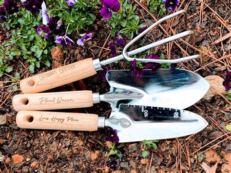 3 Pc. Personalized Gardening Tools, Customized Garden Set, Engraved ...