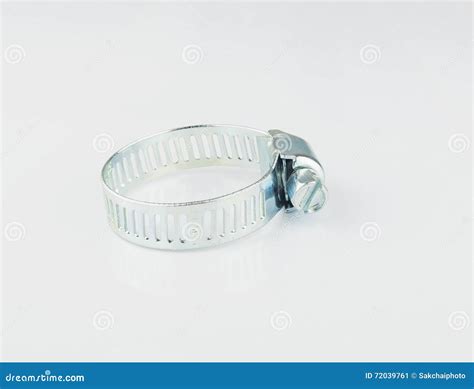 Metal Clamp With Connection For Pipes Stock Image Image Of Fastener