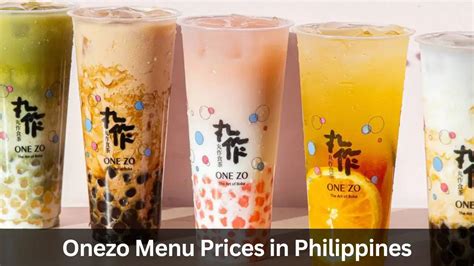 Onezo Menu Prices In Philippines [latest] 2025