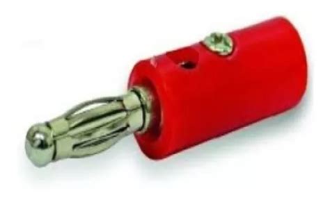 Conector Banana Macho Tornillo Plug Rojo Piezas