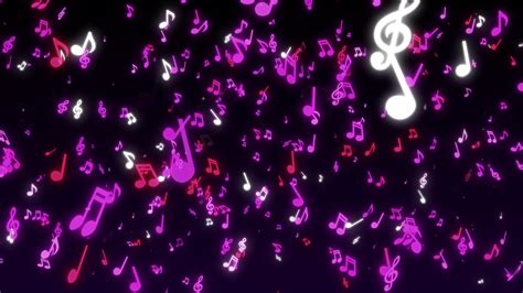 Abstract Background With Purple Musical Notes Stock Motion Graphics SBV ...