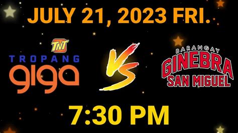 TNT Tropang Giga Vs Ginebra 2023 PBA ON TOUR LIVE SCOREBOARD YouTube