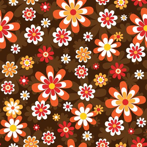 1960s Mod Style Floral Seamless Pattern 1234183 Vector Art At Vecteezy