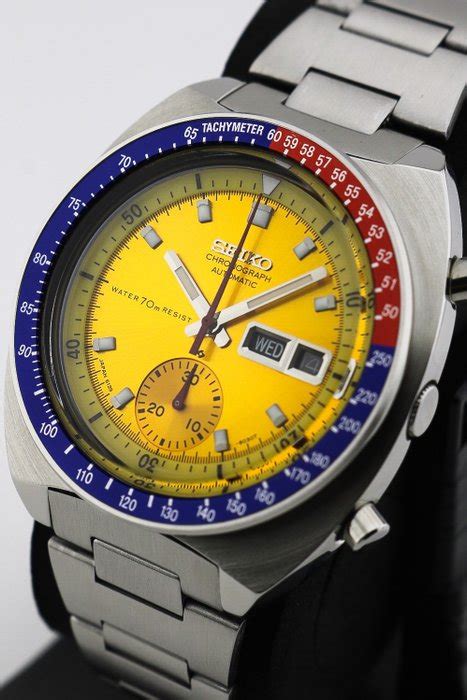 Seiko Pepsi Pogue Yellow Dial Men