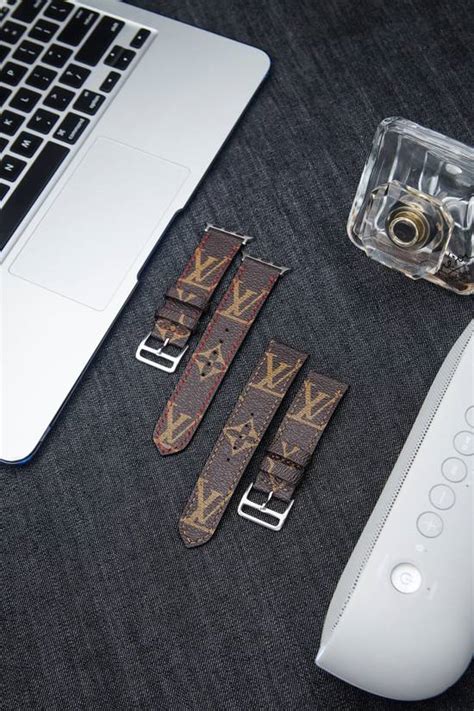 Handmade Lv Apple Watch Band Louis Vuitton Iwatch Band Lv | Monogram ...