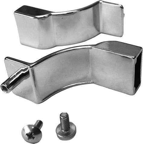 Polished Chrome Sliding Shower Door And Tub Enclosure Towel Bar Brackets Set Of 2