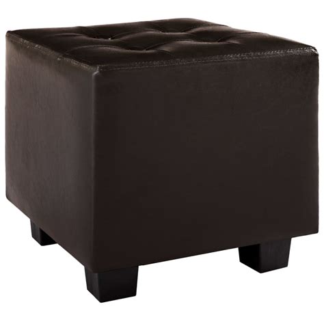 Fauteuil Avec Repose Pied Marron Similicuir SALALIS SP013128