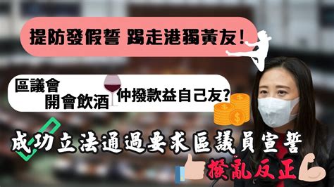 成功立法通過要求區議員宣誓💪🏼撥亂反正👍🏼｜區議會開會飲酒 仲撥款益自己友⁉️｜提防發假誓 踢走港獨黃友‼️ Youtube