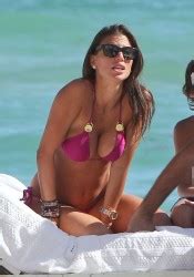 Claudia Galanti In Pink Bikini On The Beach In Miami HawtCelebs