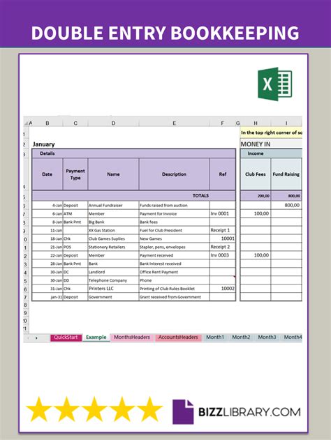 Double Entry Bookkeeping Excel Template