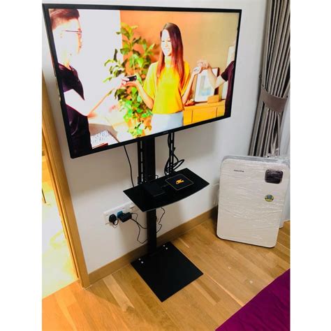 32-55inch TV console stand with shelf/VESA bracket Height adjustable ...