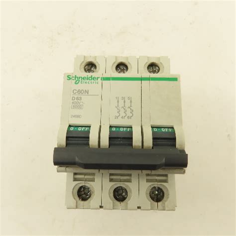 Schneider Electric C60N 400V 63A D Curve 3 Pole Circuit Breaker ...