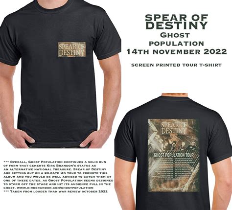 Spear Of Destiny Ghost Population Tour T Shirt Kirkbrandondotcom