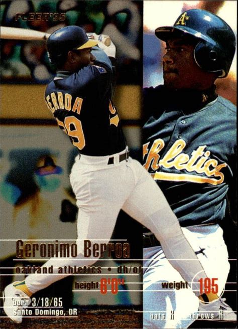 Amazon Fleer Baseball Card Geronimo Berroa