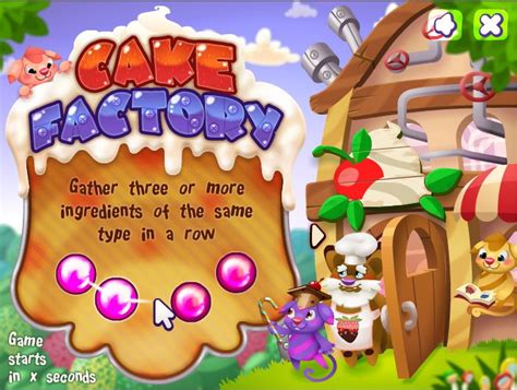 Cake Factory Game Start Games