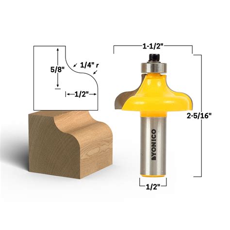 Radius Ogee Edge Forming Router Bit Shank Yonico