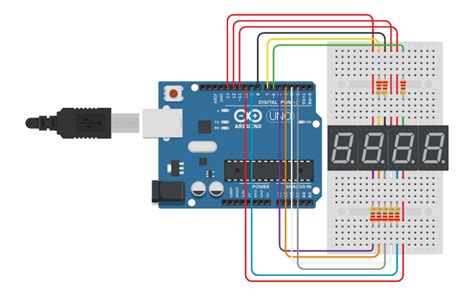 Circuit Design 7 Segment 4 Digit Led Display Tinkercad