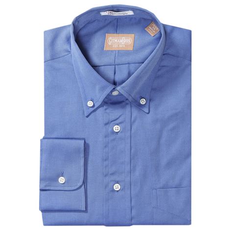 Gitman Brothers Pinpoint Cotton Oxford Dress Shirt Button Down Collar