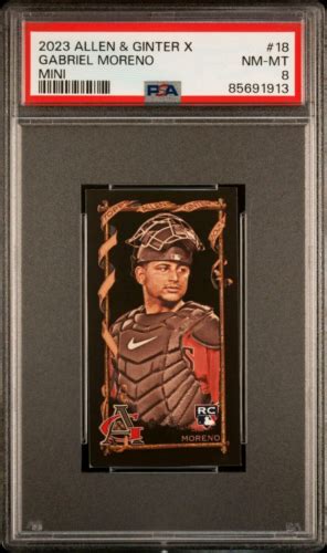 2023 Topps Allen Ginter X MINI Gabriel Moreno Rookie Card 18 PSA 8