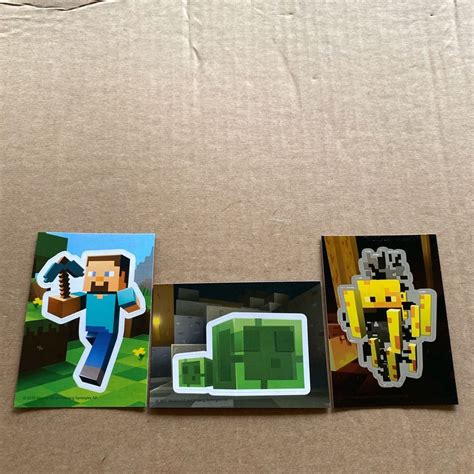 Minecraft Sticker Set Jinx Slime Blaze Steve Collectable Cards Good