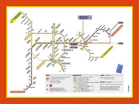 Metro map of Brussels city | Maps of Brussels | Maps of Belgium | Maps ...