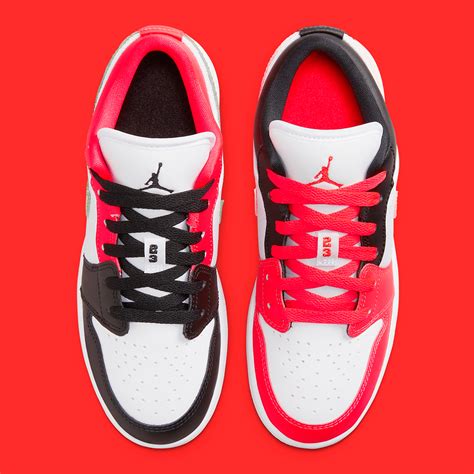 Air Jordan 1 Low GS Crimson Black Alternate SneakerNews