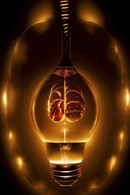 Premium Ai Image A Light Bulb With A Brain Inside Of It