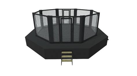 Mma Event Cage With Sidewalk 3d Model By Filiphan 52d0786 Sketchfab