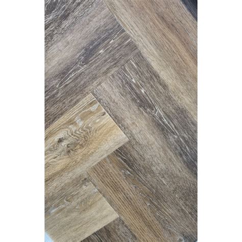 Clickit Dover Roble Oak Herringbone 6mm Spc Click Vinyl 126x610mm Inc