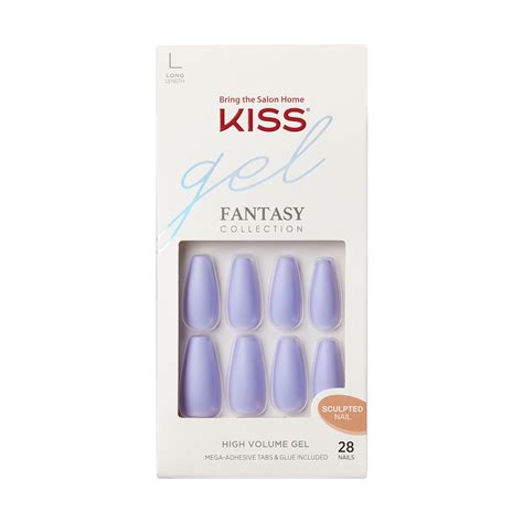 Kiss Gel Fantasy Sculpted Fake Nails Night After Count Walmart