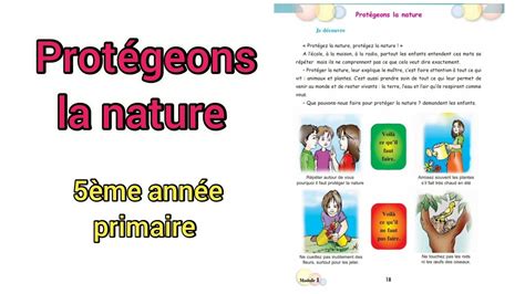 Protégeons la nature 5ème année primaire YouTube