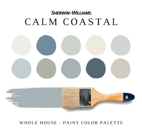 Sherwin Williams Calm Coastal Color Palette Nish