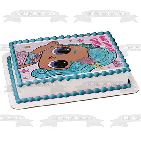 Lol Surprise Splash Queen Birthday Girl Edible Cake Topper Image Abpid A Birthday Place