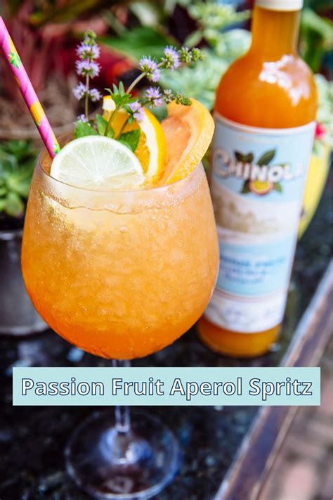 Passion Fruit Aperol Spritz Cocktail Aperol Spritz Spritz Recipe