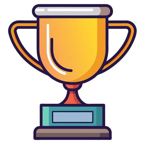 Vector de troféu clipart ilustração vetorial de estilo desenho animado