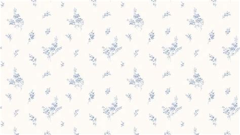 Blue And White Floral Laptop Wallpaper