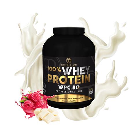 Whey Protein Białko 100 WPC80 4KG biała czekolada malina PF Nutrition