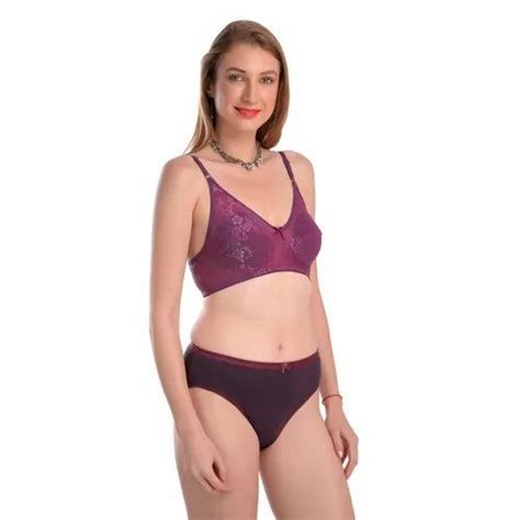 Lycra Cotton Plain Mwp6052 Ladies Bra Set For Daily Wear Size 32b At