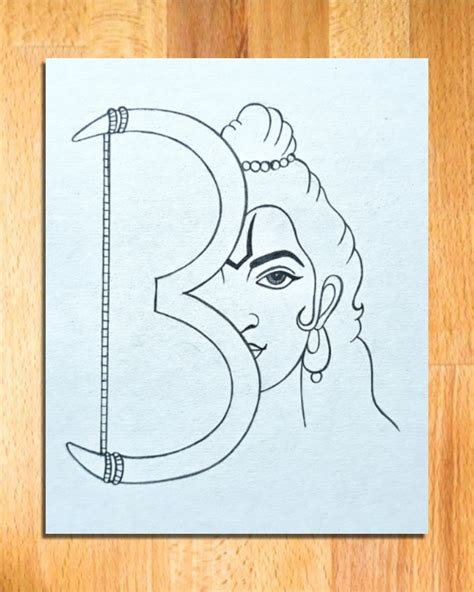 Lord Rama Pencil Drawing Easy Step By Step Shree Ram Drawing Half