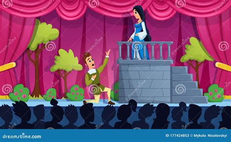 Stage And Audience Cartoon Vector | CartoonDealer.com #8071005