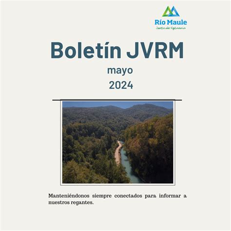 Bolet N Mayo Junta De Vigilancia Del Rio Maule