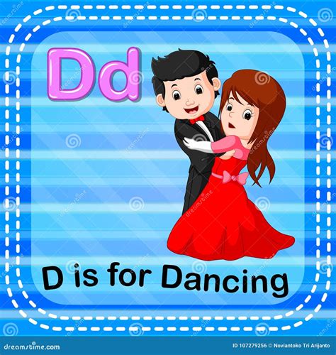 Flashcard Letter D is for Dancing Stock Vector - Illustration of dance ...