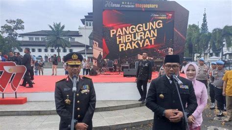 Hadir Di Puncak HUT Ke 77 Bhayangkara Ridwan Kamil Sebut Indeks