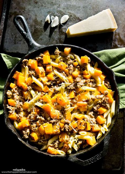 Butternut Squash And Sausage Penne Easy Weeknight Dinner Recipe