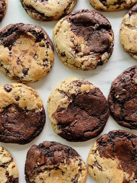 Half N Half Chocolate Chocolate Chip Cookies Sarah Kieffer