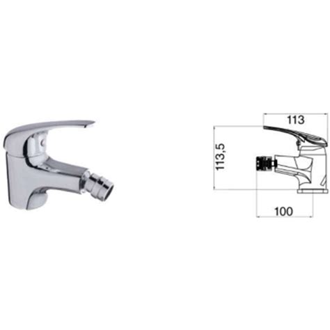 Miscelatore Bidet Cromo Con Leva Monocomando Mod Alice