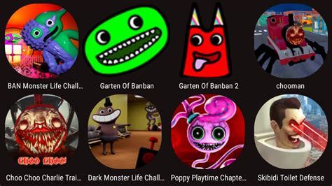 Garten Of Banban 2 Ban Monster Life Choo Choo Charlie Trai Dark Monster